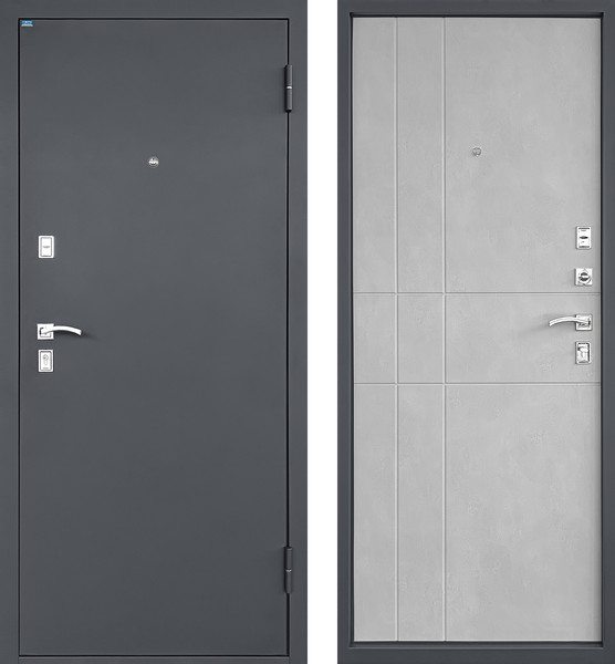 Изображение товара Входная дверь Промет Титан 96x205 (правая, антеро/бетон снежный)