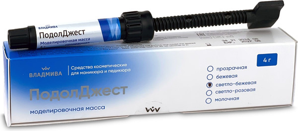 Изображение товара Моделирующий гель для ногтей ВладМиВа ПодолДжест (4г, светло-бежевый)