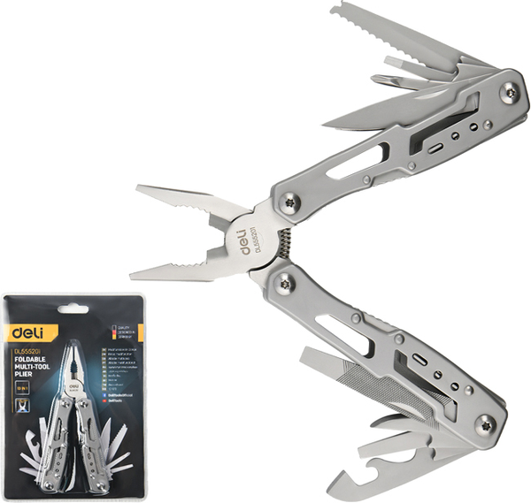 Изображение товара Мультитул Deli EDL555201 (серый)