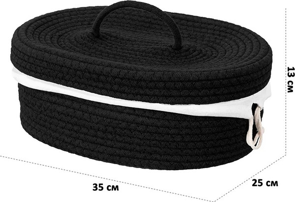 Изображение товара Корзина для хранения El Casa 290176 (черный)