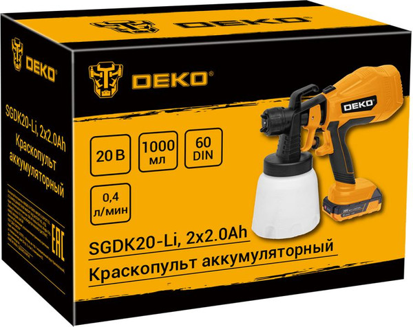 Изображение товара Краскопульт электрический Deko SGDK20-Li / 086-1020