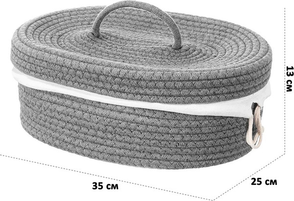 Изображение товара Корзина для хранения El Casa 290175 (серый)