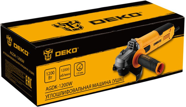 Изображение товара Угловая шлифовальная машина Deko AGDK-1200W / 084-1077