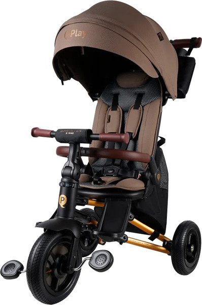 Изображение товара Трехколесный велосипед с ручкой QPlay S702 Sprinter S Max Brown (Lux/Gold)