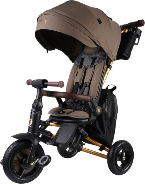 Изображение товара Трехколесный велосипед с ручкой QPlay S702 Sprinter S Max Brown (Lux/Gold)