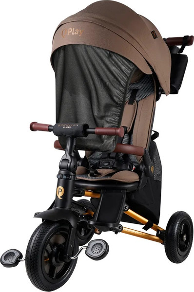 Изображение товара Трехколесный велосипед с ручкой QPlay S702 Sprinter S Max Brown (Lux/Gold)