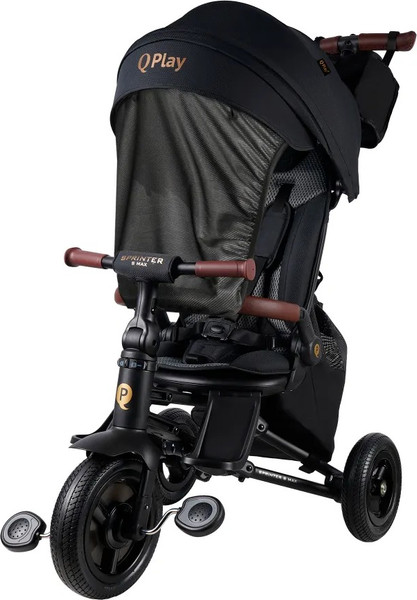 Изображение товара Трехколесный велосипед с ручкой QPlay S702 Sprinter S Max Black (Lux/Black)