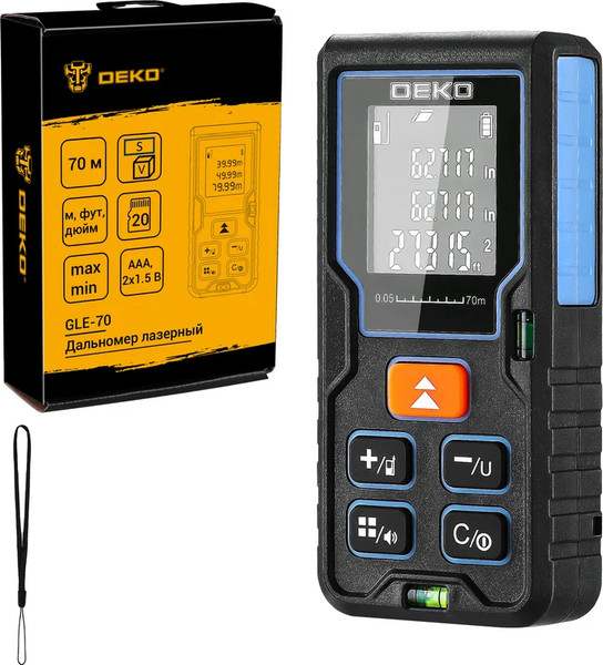 Изображение товара Лазерный дальномер Deko GLE-70 / 080-3600
