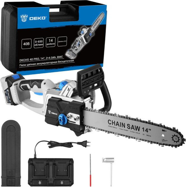 Изображение товара Пила цепная аккумуляторная Deko DKCHS 40 PRO / 084-2000
