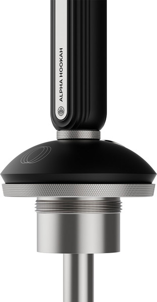 Изображение товара Шахта для кальяна Alpha Hookah Echo Silver Noir (силиконовый шланг, мундштук, диффузор)
