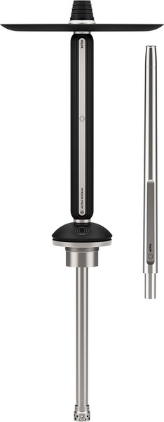 Изображение товара Шахта для кальяна Alpha Hookah Echo Silver Noir (силиконовый шланг, мундштук, диффузор)
