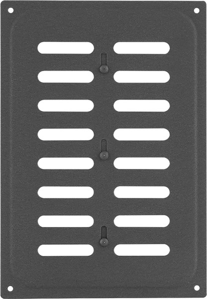 Изображение товара Решетка вентиляционная Нора-М 165x240 с заслонкой / 19374 (мокрый асфальт)