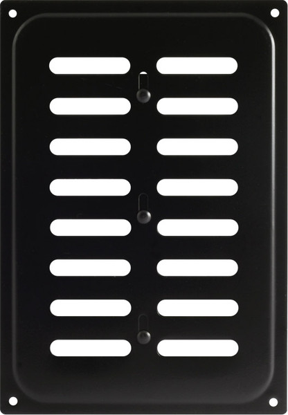 Изображение товара Решетка вентиляционная Нора-М 165x240 с заслонкой / 18324 (черный)