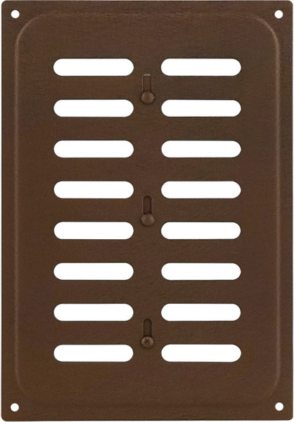 Изображение товара Решетка вентиляционная Нора-М 165x240 с заслонкой / 19373 (шоколадный бархат)