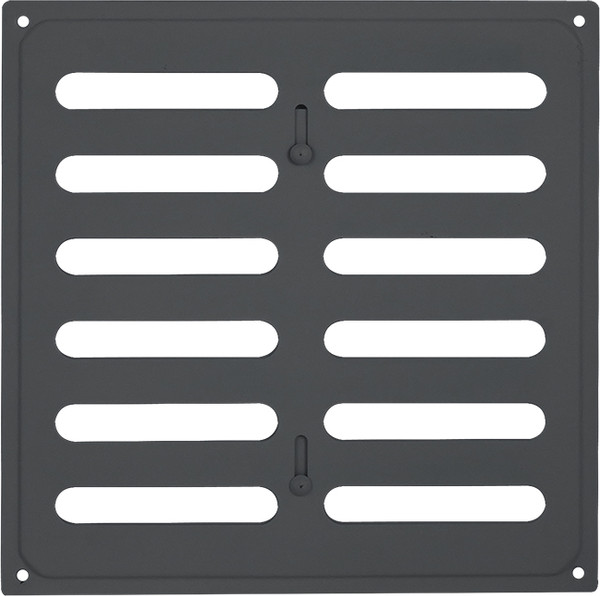 Изображение товара Решетка вентиляционная Нора-М 200x200 с заслонкой / 20172 (графит)