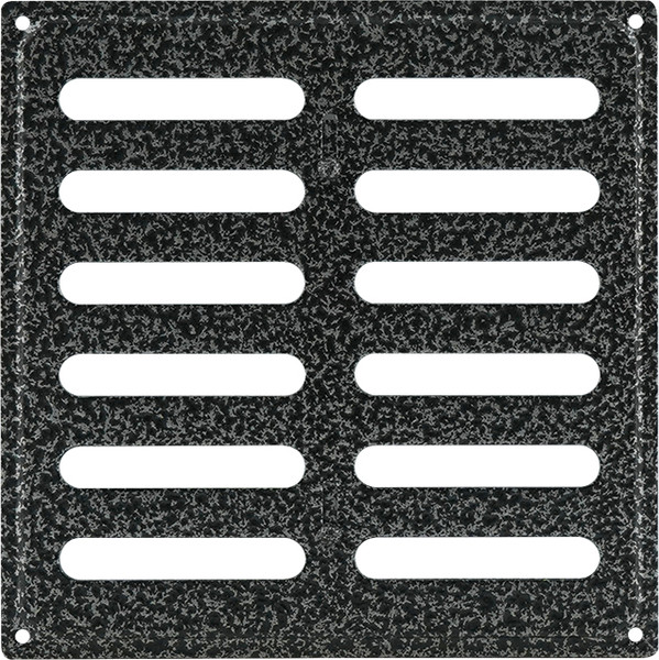Изображение товара Решетка вентиляционная Нора-М 200x200 с заслонкой / 19375 (кожа/серебро)
