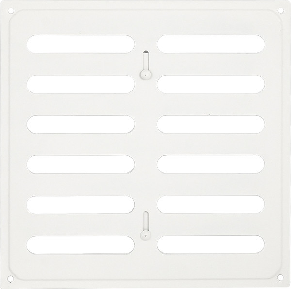 Изображение товара Решетка вентиляционная Нора-М 200x200 с заслонкой / 19377 (сигнальный белый)