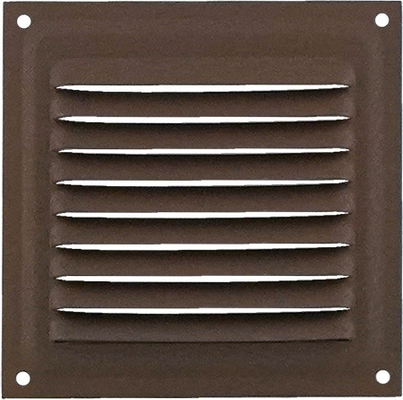 Изображение товара Решетка вентиляционная Нора-М 100x100 с сеткой / 19383 (шоколадный бархат)
