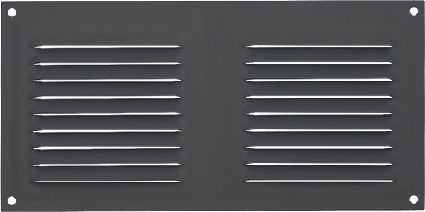 Изображение товара Решетка вентиляционная Нора-М 100x200 с сеткой / 20174 (графит)