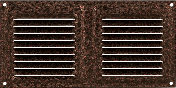 Изображение товара Решетка вентиляционная Нора-М 100x200 с сеткой / 19386 (кожа/медь)