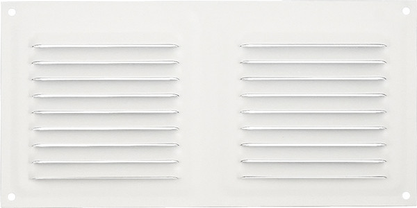 Изображение товара Решетка вентиляционная Нора-М 100x200 с сеткой / 19387 (сигнальный белый)