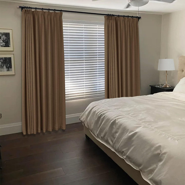 Изображение товара Комплект штор Mio Tesoro Канвас 200x270 (2шт, шоколад)