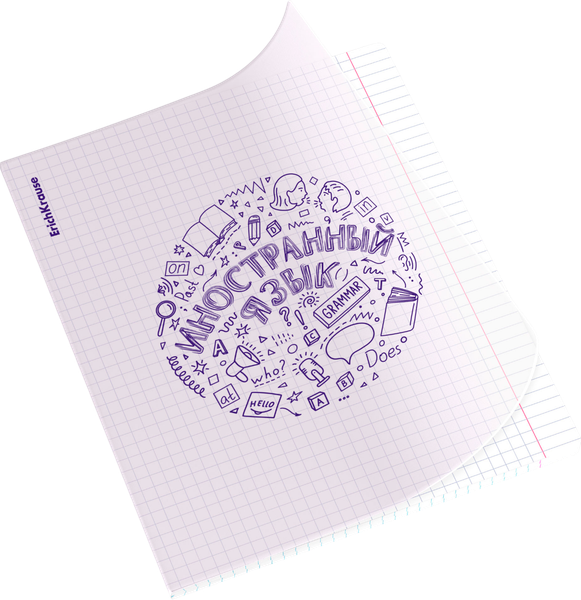 Изображение товара Тетрадь предметная Erich Krause Chaos. Иностранный язык / 59466 (48л, клетка)