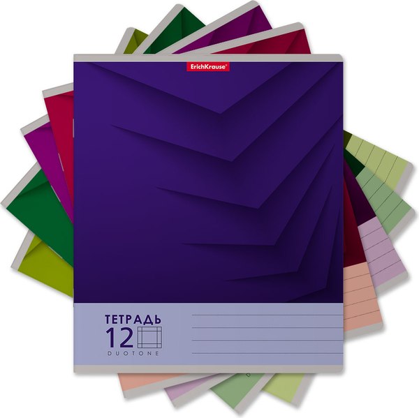 Изображение товара Тетрадь Erich Krause Duotone Next / 56296 (12л, крупная клетка)