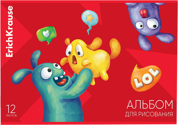 Изображение товара Альбом для рисования Erich Krause Jolly Friends / 63443 (12л)