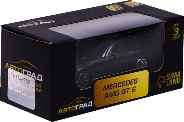 Изображение товара Масштабная модель автомобиля Автоград Mercedes-Amg GT S / 7153007 (черный матовый)