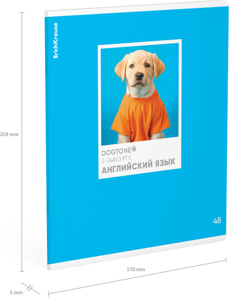 Изображение товара Тетрадь предметная Erich Krause DogTone. Английский язык / 63359 (48л, клетка)