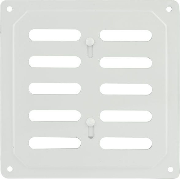 Изображение товара Решетка вентиляционная Нора-М 160x160 с заслонкой / 6612 (белый)