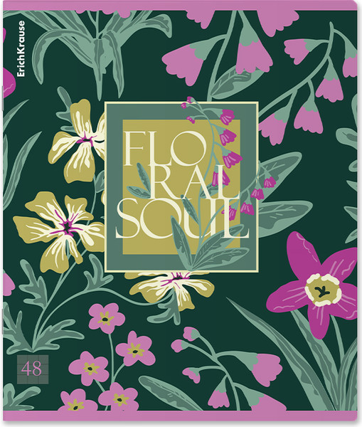 Изображение товара Тетрадь Erich Krause Floral Soul / 63316 (48л, клетка)