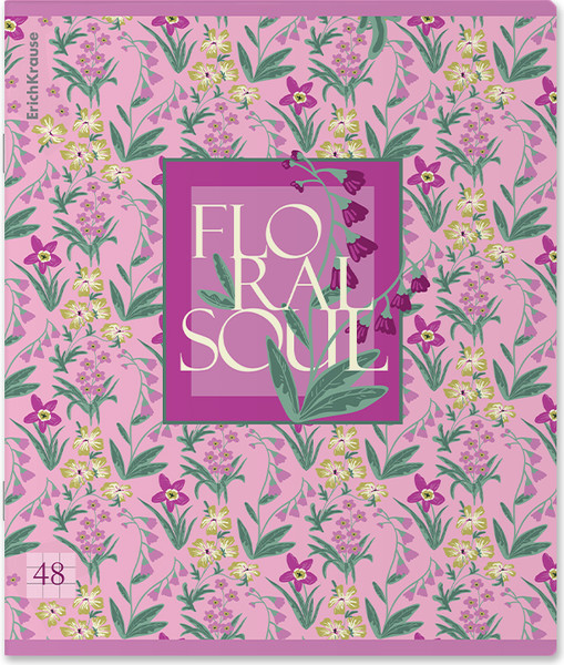 Изображение товара Тетрадь Erich Krause Floral Soul / 63316 (48л, клетка)