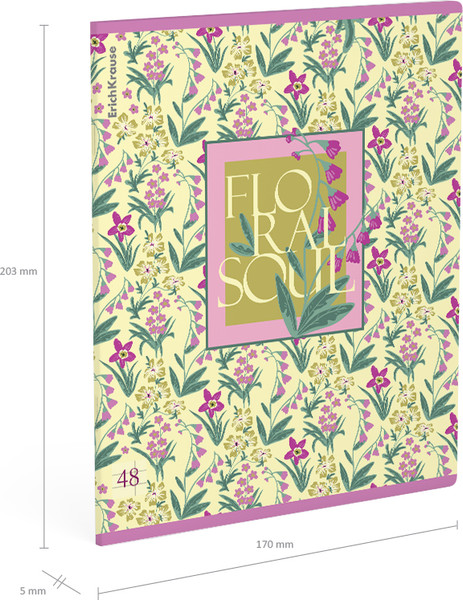 Изображение товара Тетрадь Erich Krause Floral Soul / 63316 (48л, клетка)