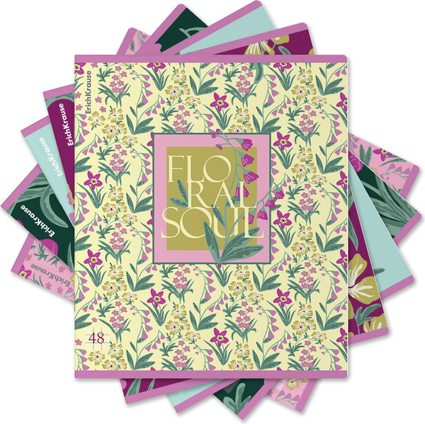 Изображение товара Тетрадь Erich Krause Floral Soul / 63316 (48л, клетка)