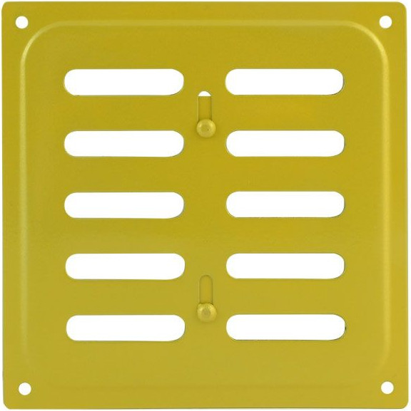 Изображение товара Решетка вентиляционная Нора-М 160x160 с заслонкой / 6615 (золотистый)