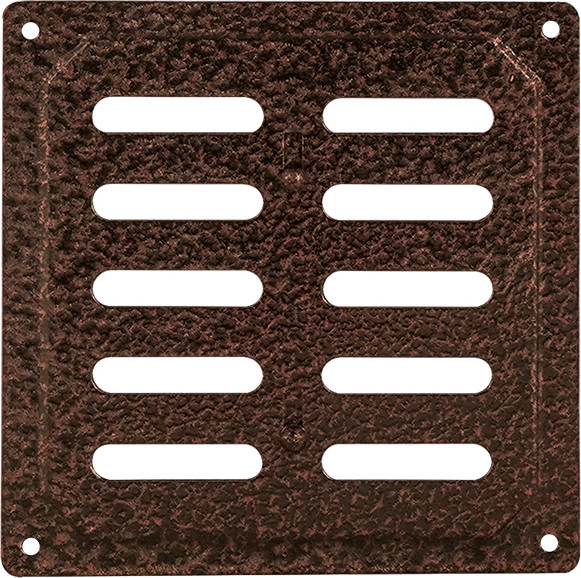 Изображение товара Решетка вентиляционная Нора-М 160x160 с заслонкой / 19366 (кожа/медь)