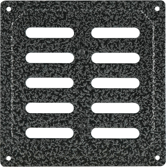 Изображение товара Решетка вентиляционная Нора-М 160x160 с заслонкой / 19365 (кожа/серебро)