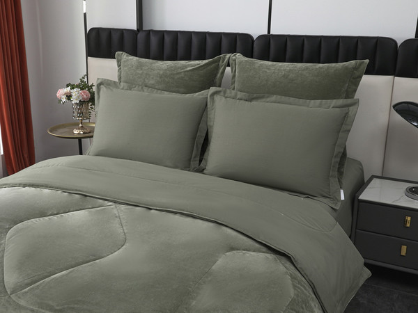 Изображение товара Комплект постельного белья с одеялом Sofi de Marko Энрике 7Е / Кт-7Е-Эн10м (хаки)