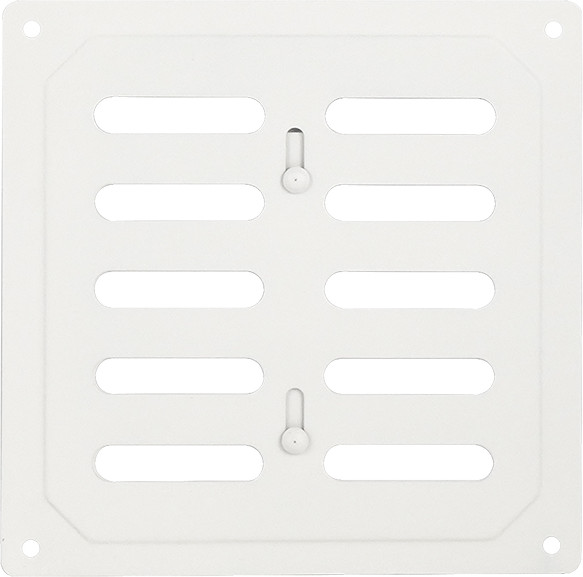 Изображение товара Решетка вентиляционная Нора-М 160x160 с заслонкой / 19367 (сигнальный белый)