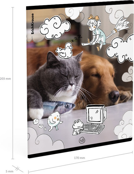 Изображение товара Тетрадь Erich Krause Dream Cat / 54161 (48л, клетка)