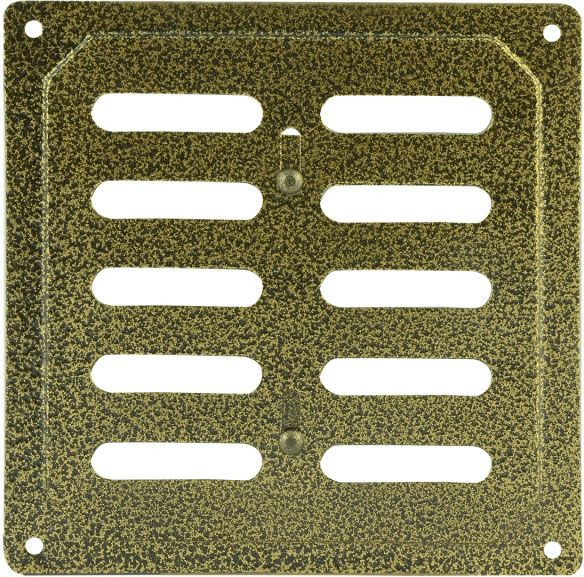 Изображение товара Решетка вентиляционная Нора-М 160x160 с заслонкой / 6614 (старая бронза)