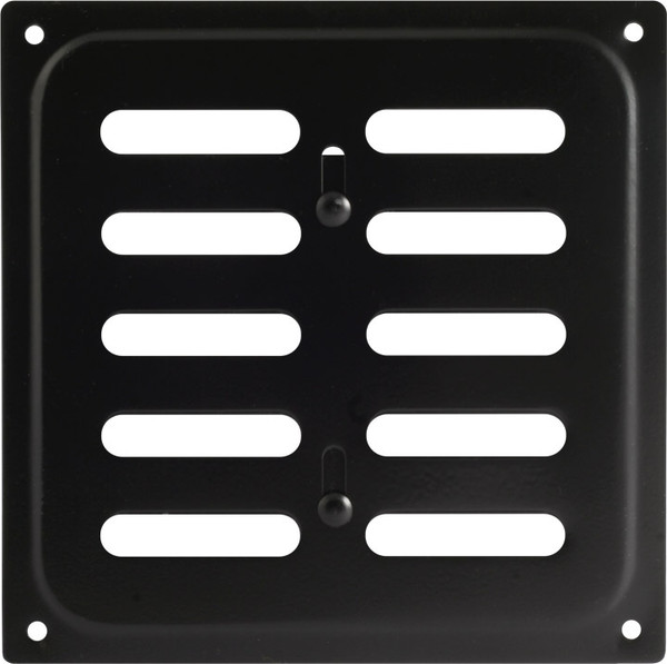 Изображение товара Решетка вентиляционная Нора-М 160x160 с заслонкой / 18323 (черный)