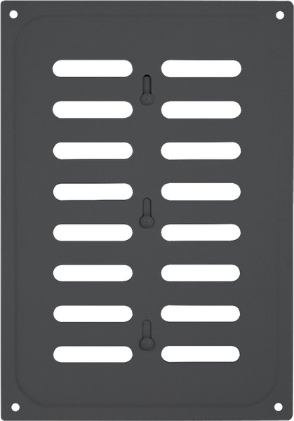 Изображение товара Решетка вентиляционная Нора-М 165x240 с заслонкой / 20171 (графит)