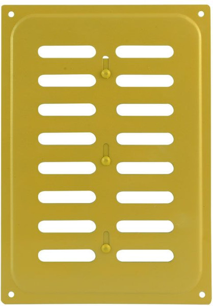 Изображение товара Решетка вентиляционная Нора-М 165x240 с заслонкой / 4848 (золотистый)