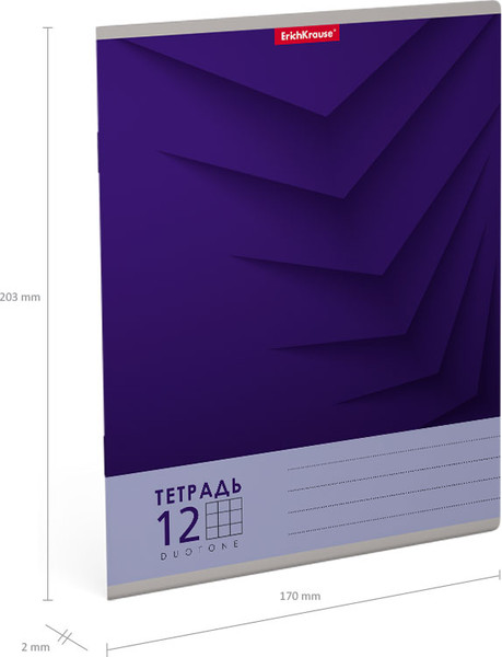 Изображение товара Тетрадь Erich Krause Duotone Next / 56294 (12л, клетка)