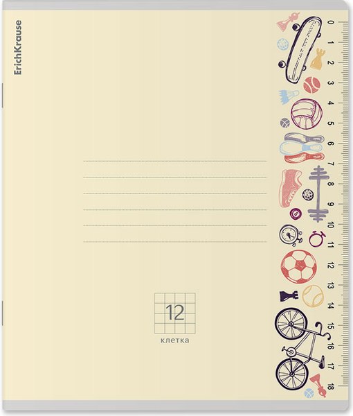 Изображение товара Тетрадь Erich Krause Ruler Hobby / 60528 (12л, клетка)