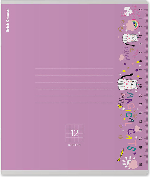 Изображение товара Тетрадь Erich Krause Ruler Magic / 60530 (12л, клетка)