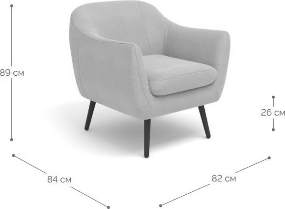 Изображение товара Кресло мягкое Rivalli Леннокс (Bali denim)